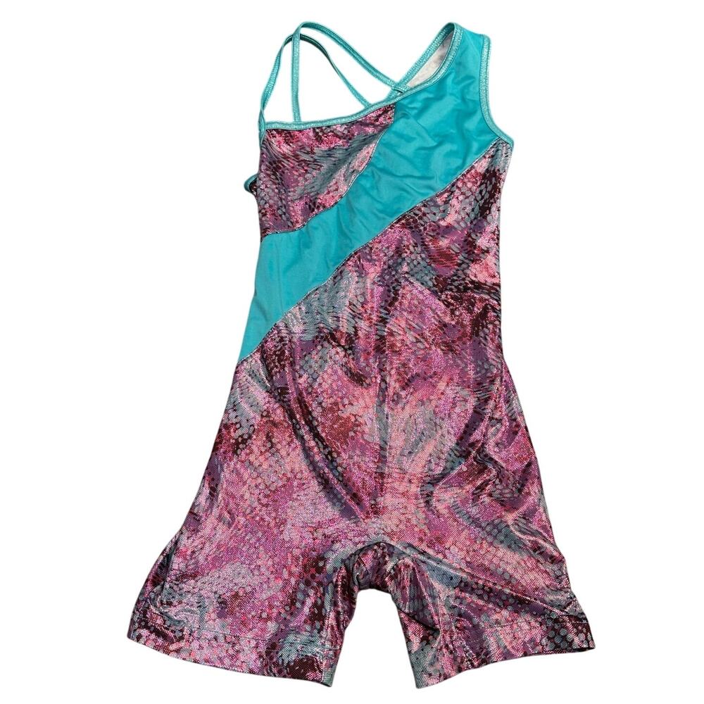 Capezio girls' metallic gym leotard
